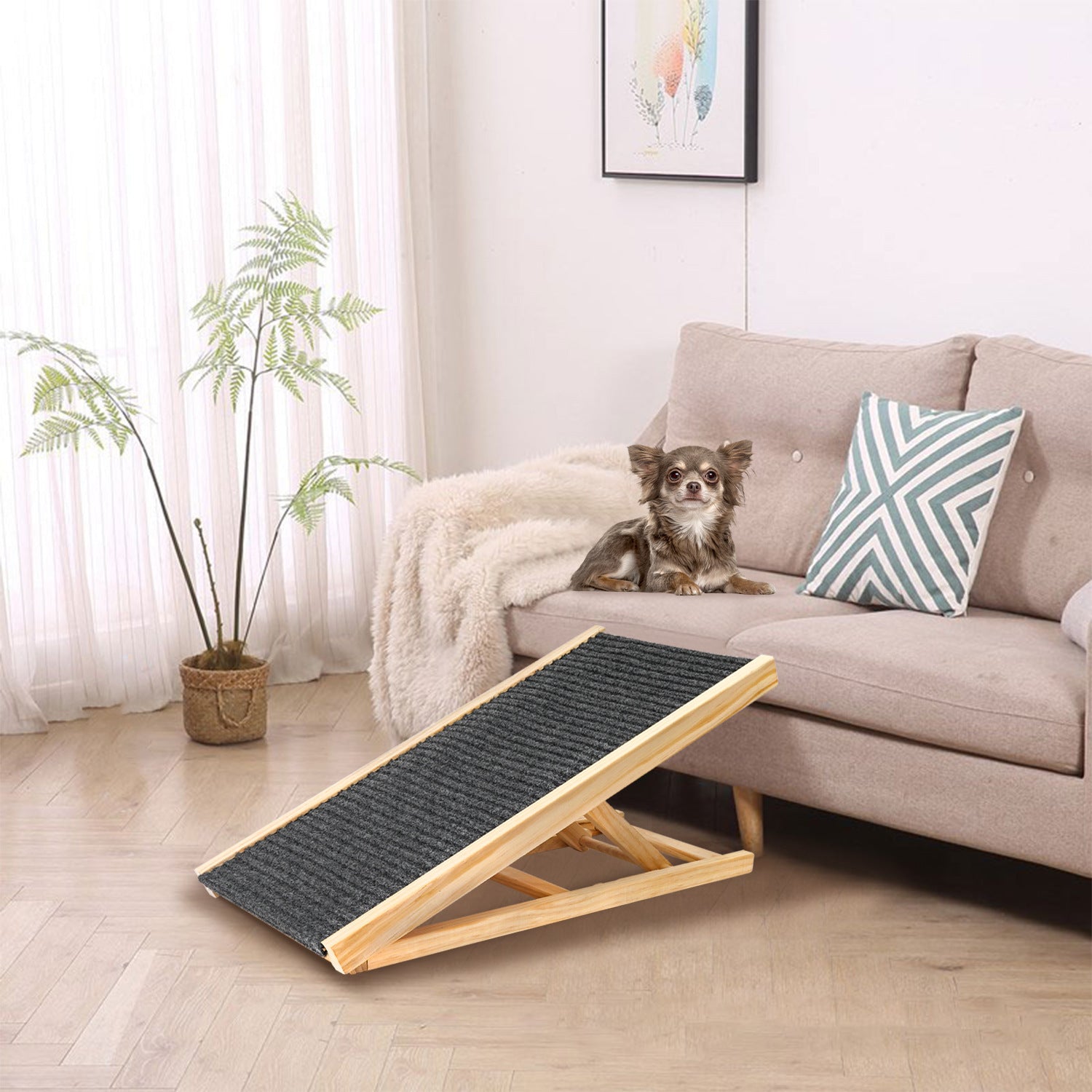 Solid Wood Adjustable Dog Ladder Sofa