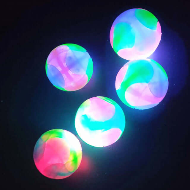 High Stretch Dog Toy Ball Luminous Tricolor Ball