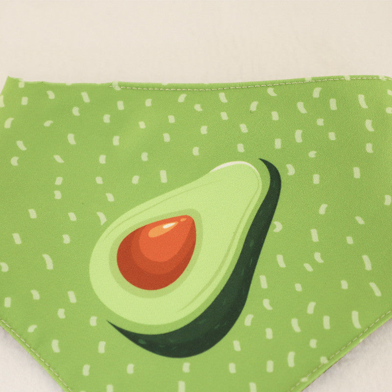 Handmade Summer Refreshing Avocado Pet Scarf Triangle Scarf Universal For Dogs And Cats