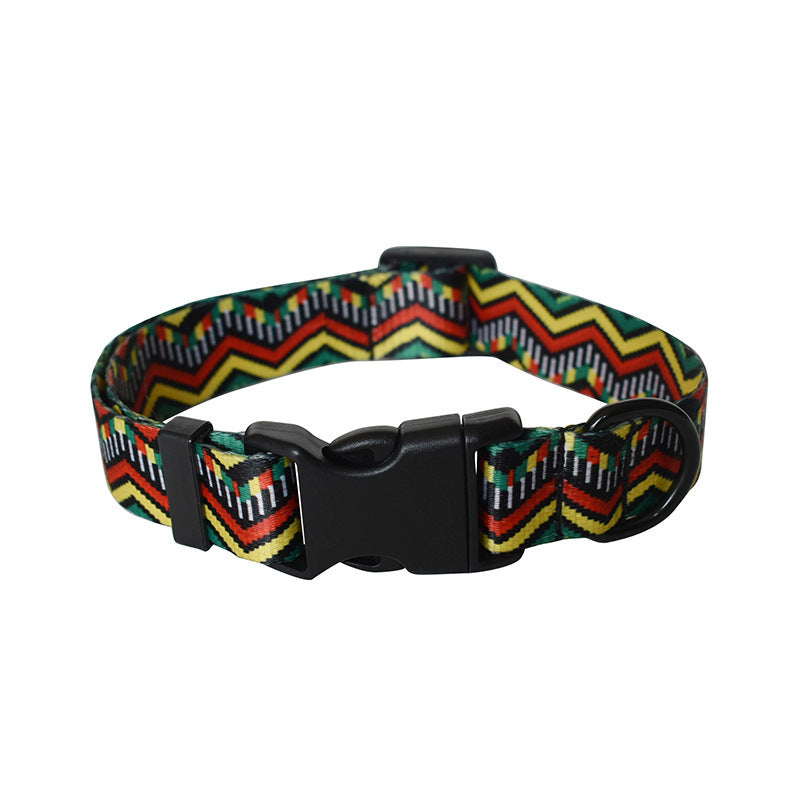 Ribbon dog rope ethnic pet productsPrinted dog collar