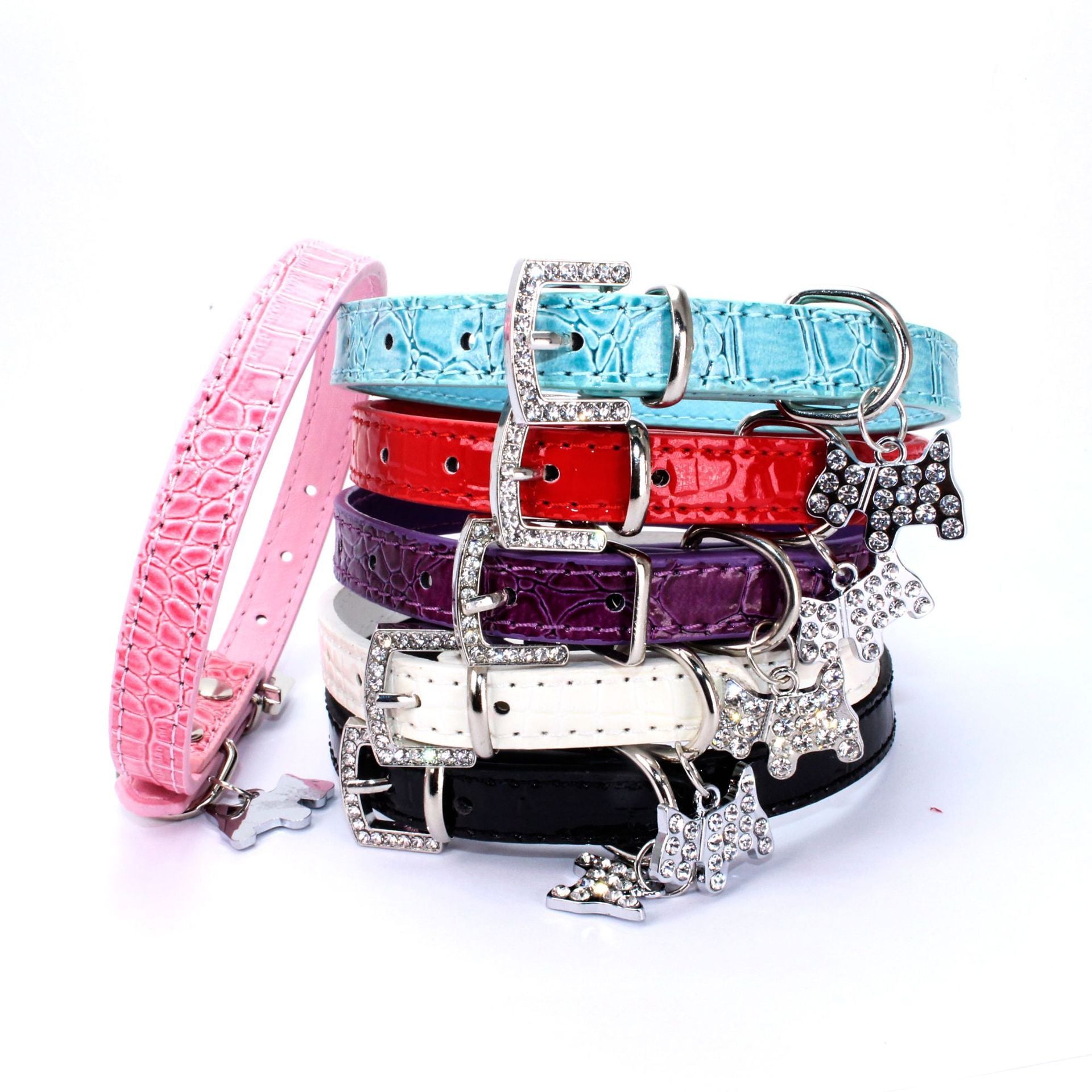 pattern puppy charm pet collar dog chain dog ring