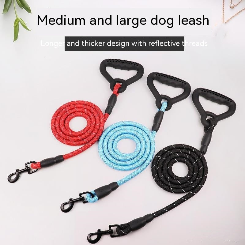 Large Dog Golden Retriever Samoyed Husky Lengthened Dog Rope Leash