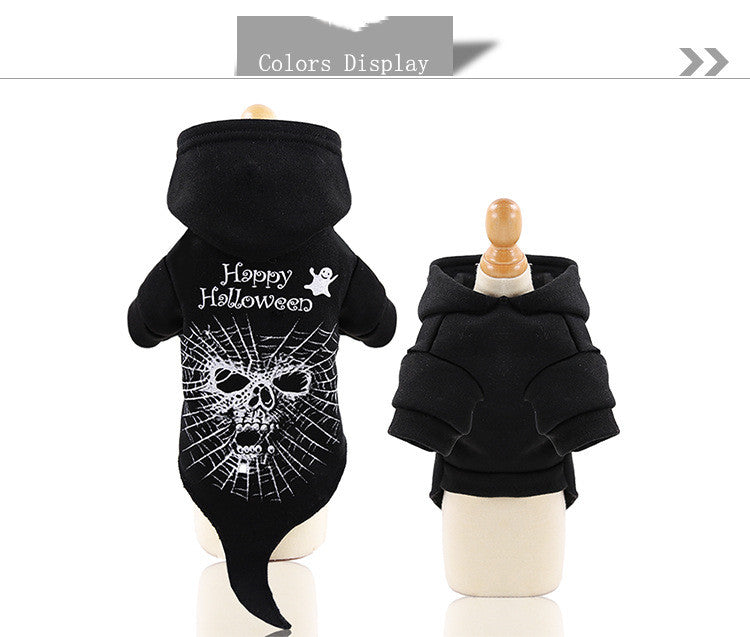 Halloween Pet Funny Black Skull Horror Make-up Cat Accessories Pet Dress Up Costume - FurryFriendMark