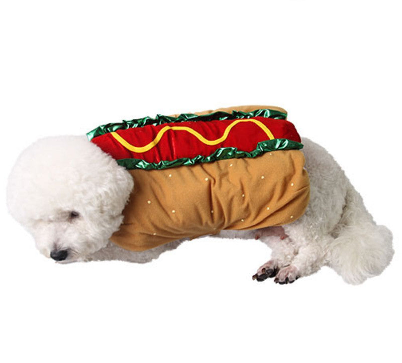 Pet Dog and Cat Costume, Cute Hot Dog Sandwich Costume, Funny Hot Dog Clothes, Cat Costume