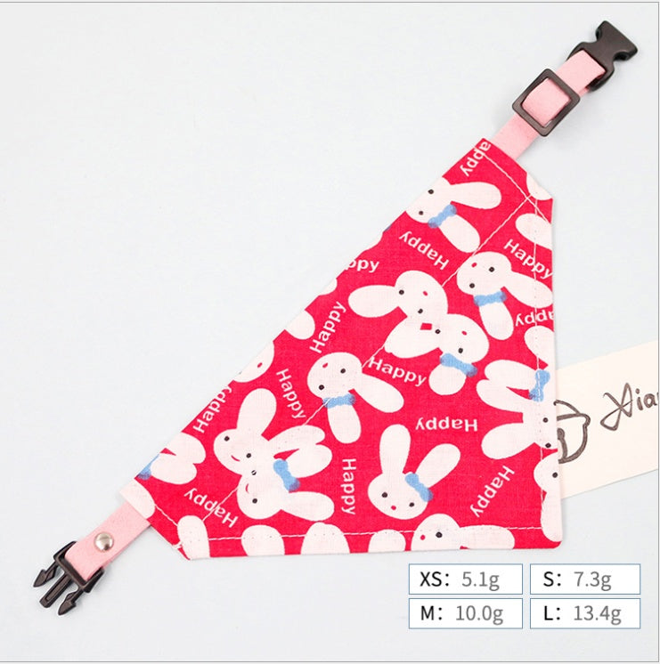 Pet Triangle Dog Scarf Cat Collar Christmas Small Dog Saliva Towel Japanese Collar Cute Sweet