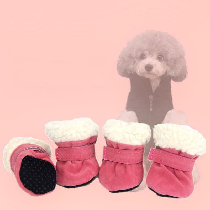 Waterproof Winter Dog Boots Socks Pet Dog Shoes Anti-slip Puppy Cat Rain Snow Booties Footwear For Small Dogs