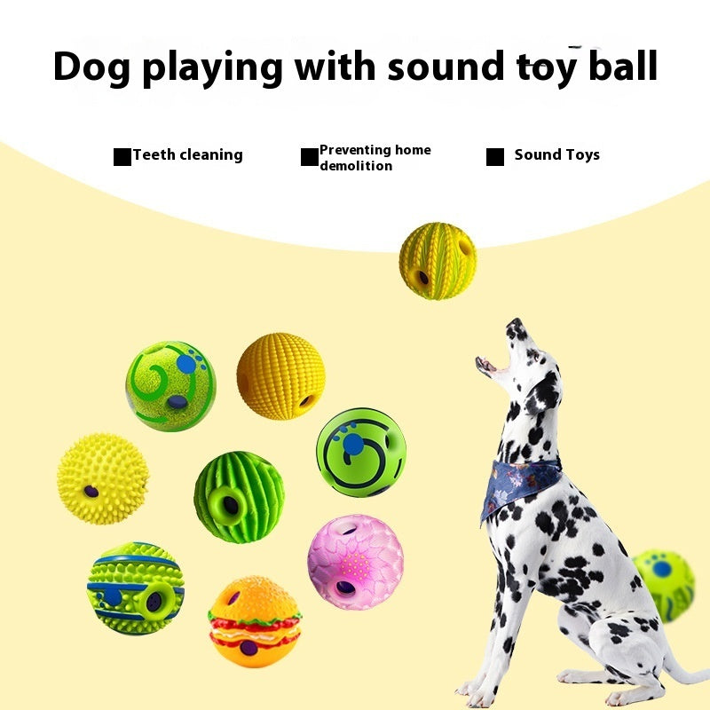 Dog Relieving Stuffy Toys Molar Long Lasting Food Leakage Toy Ball