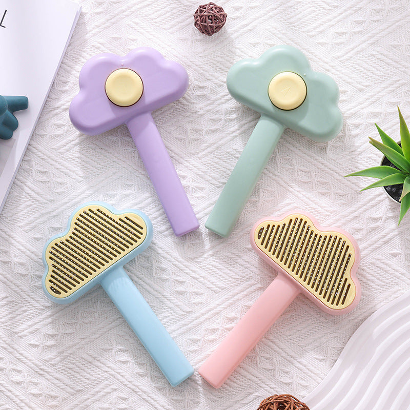 New Cloud Pet Comb Cat Comb Pet Brushing Pet Self-cleaning Needle Comb Pet Hair Remover Pet Comb Batch - FurryFriendMark