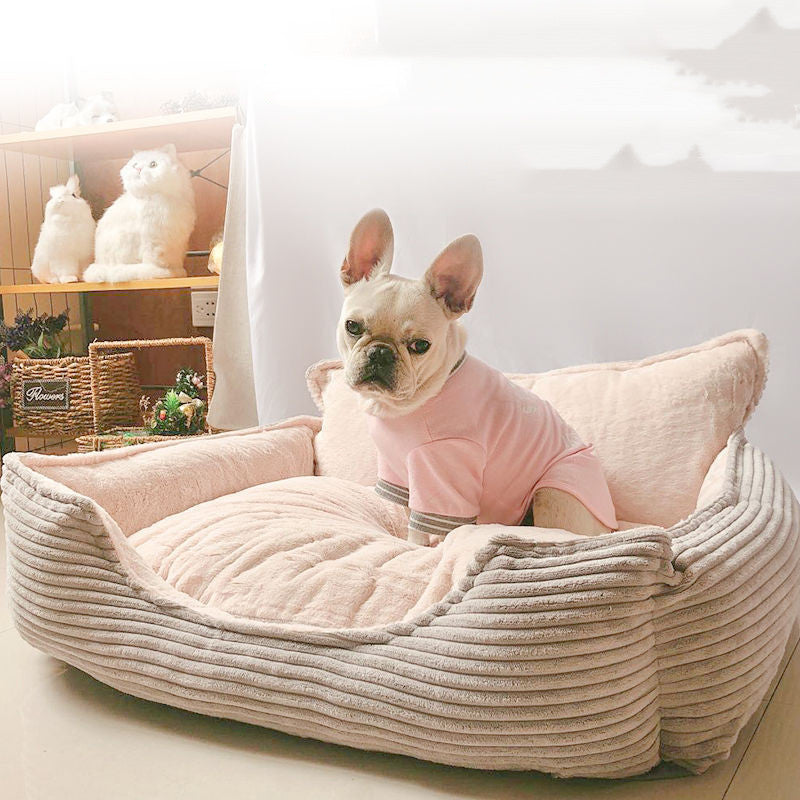 Removable And Washable Plush Warm Pet Kennel Dog Bed - FurryFriendMark