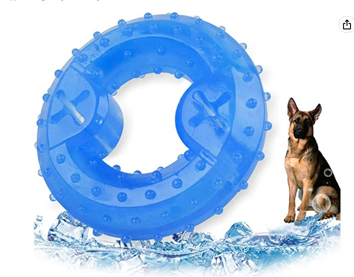 Dog Cooling Toy Puppy Teething Ring Freeze Dogs Chew Toy For Summer Tough Durable Pet Toys - FurryFriendMark