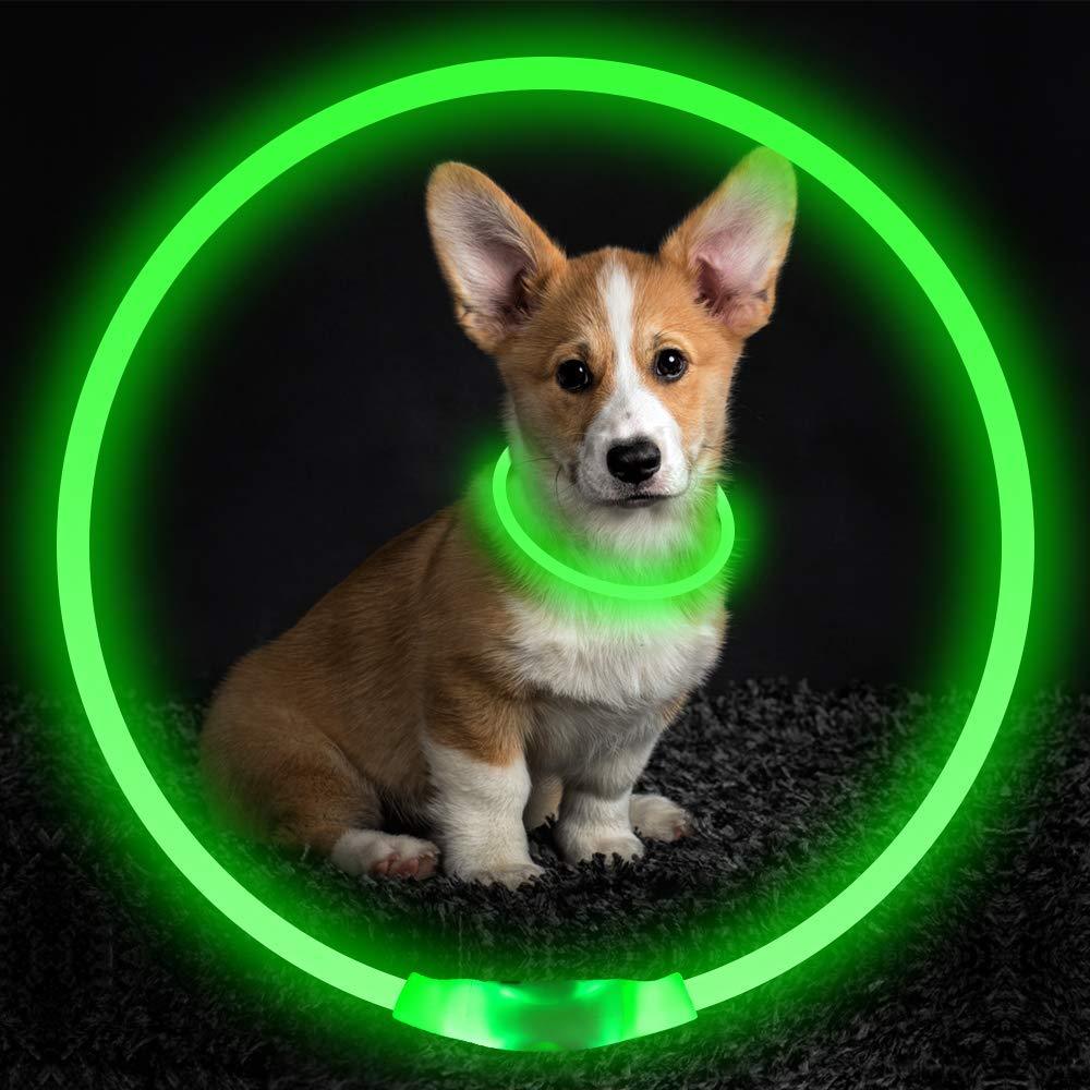 Pet Flashing Collar USB Rechargeable Glowing Necklace Safety Collar Light Up Collars For Night Walking Electric Dog Collar Neon - FurryFriendMark