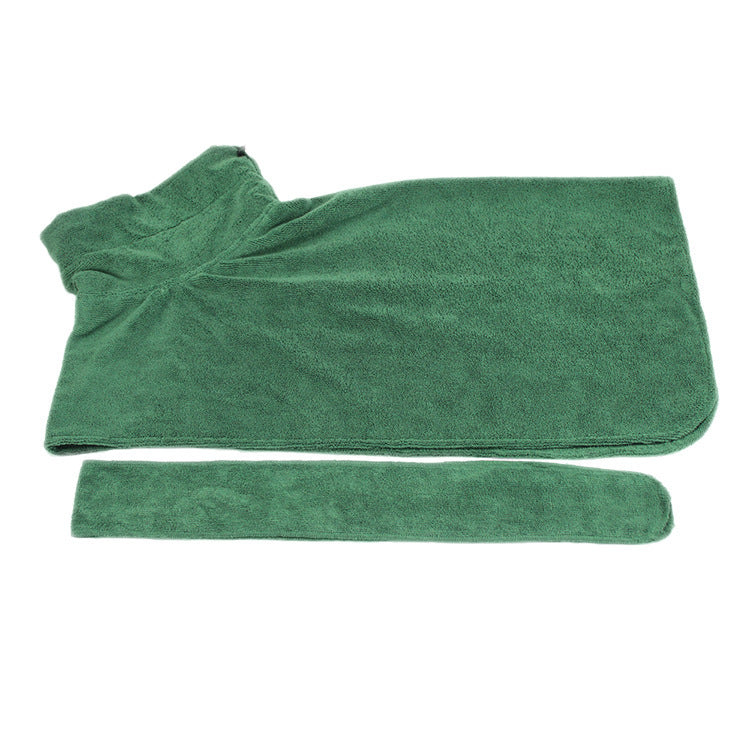 Coral Fleece Absorbent Pet Bathrobe For Small Dogs