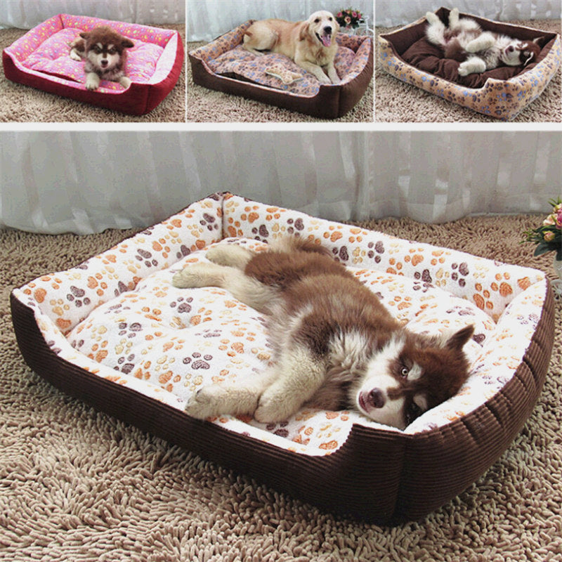 Pet Dog Beds Mats Soft Plush Warm Sofa Kennel Sleep Basket For Small Dogs Cat Cusion Puppy Cat Bed House Supplies