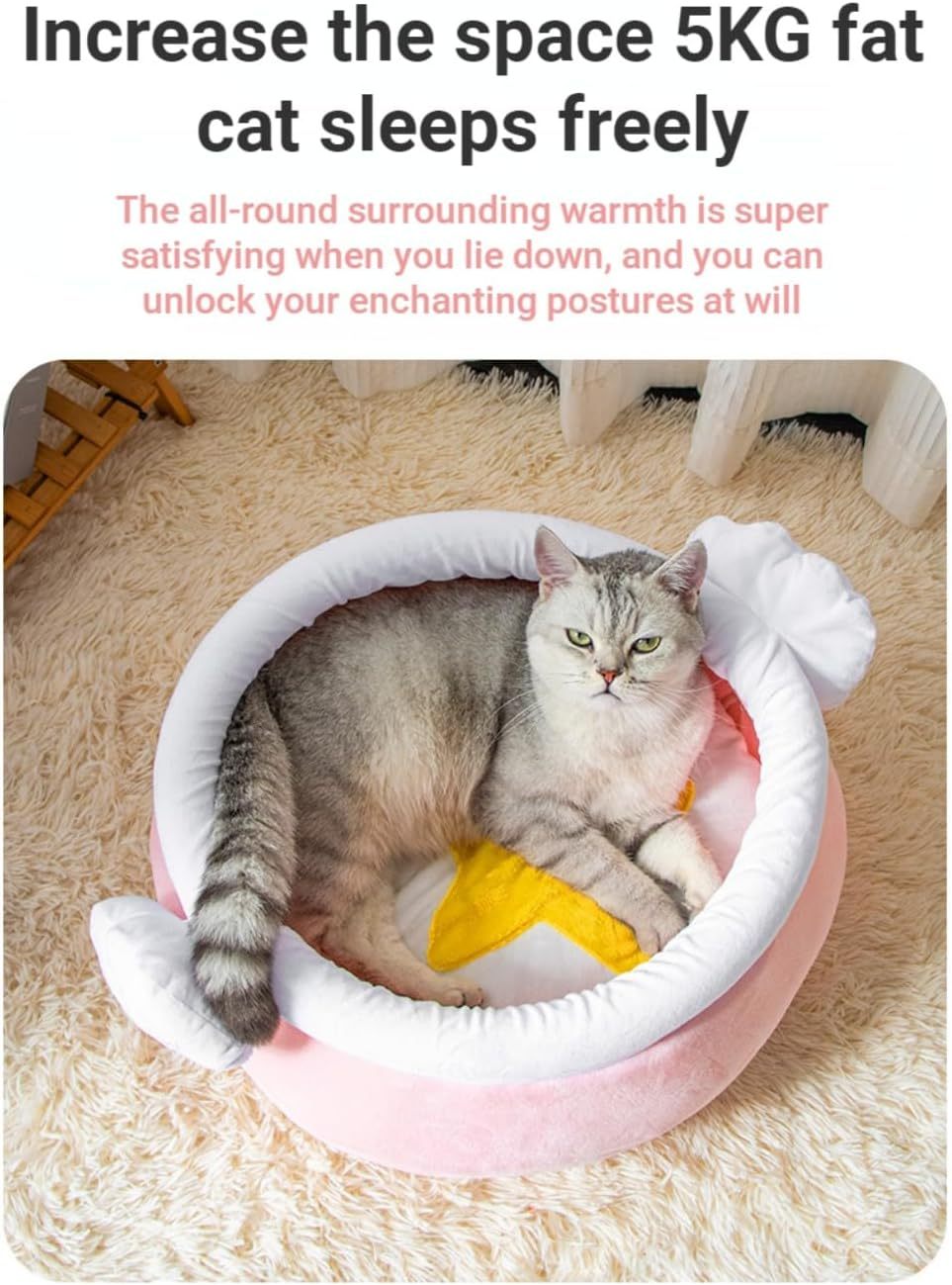 Cat Nest Honey Pot Magic Shape Cat Sofa Bed Cute And Comfortable Pet Cat Nest Warm Large Space Soft Pet Bed Suitable For Small Cats And Dogs