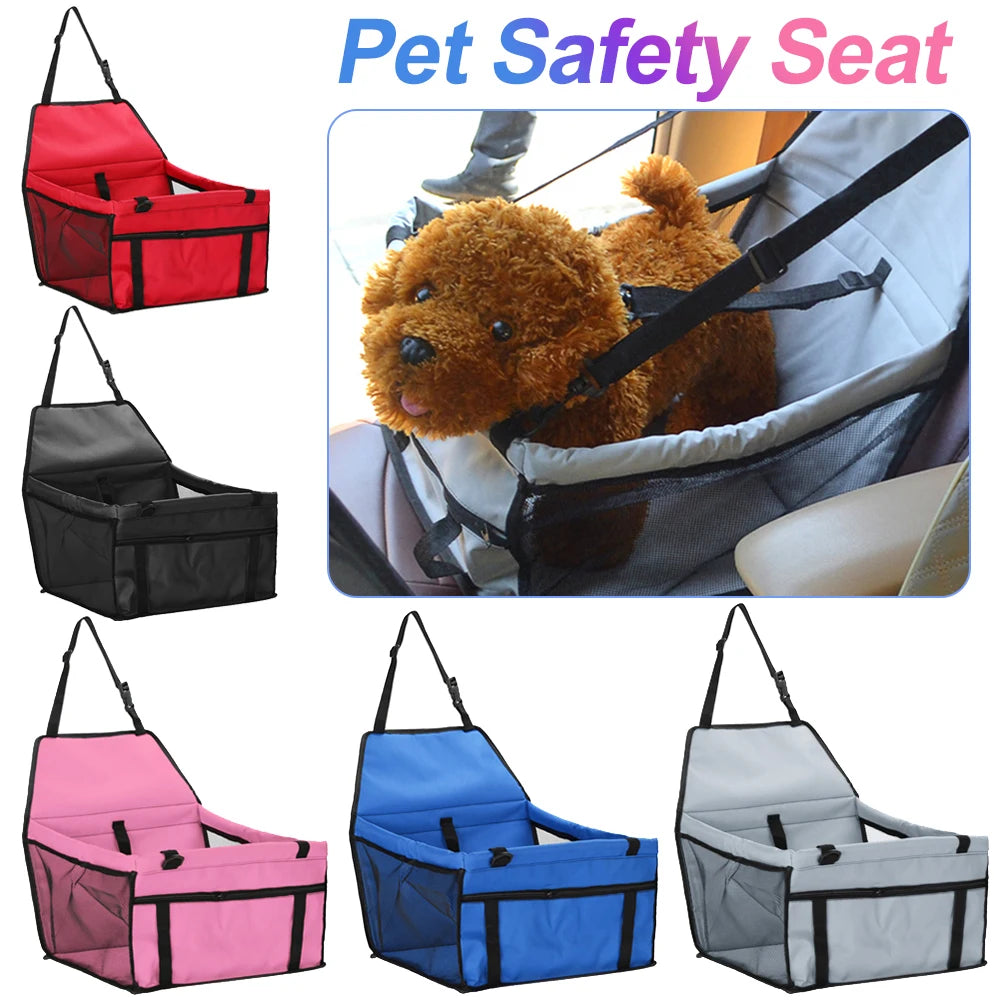 Folding Pet Dog Carrier Pad Waterproof Dog Seat Bag Basket Safe Carry House Cat Puppy Bag Dog Car Seat Pet Products - FurryFriendMark