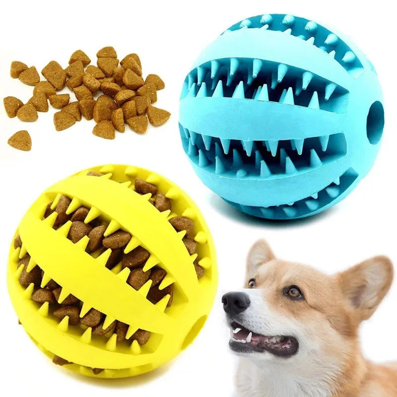 Natural Rubber Pet Dog Toys Dog Chew Toys Tooth Cleaning Treat Ball Extra-tough Interactive Elasticity Ball5cm for Pet Products - FurryFriendMark