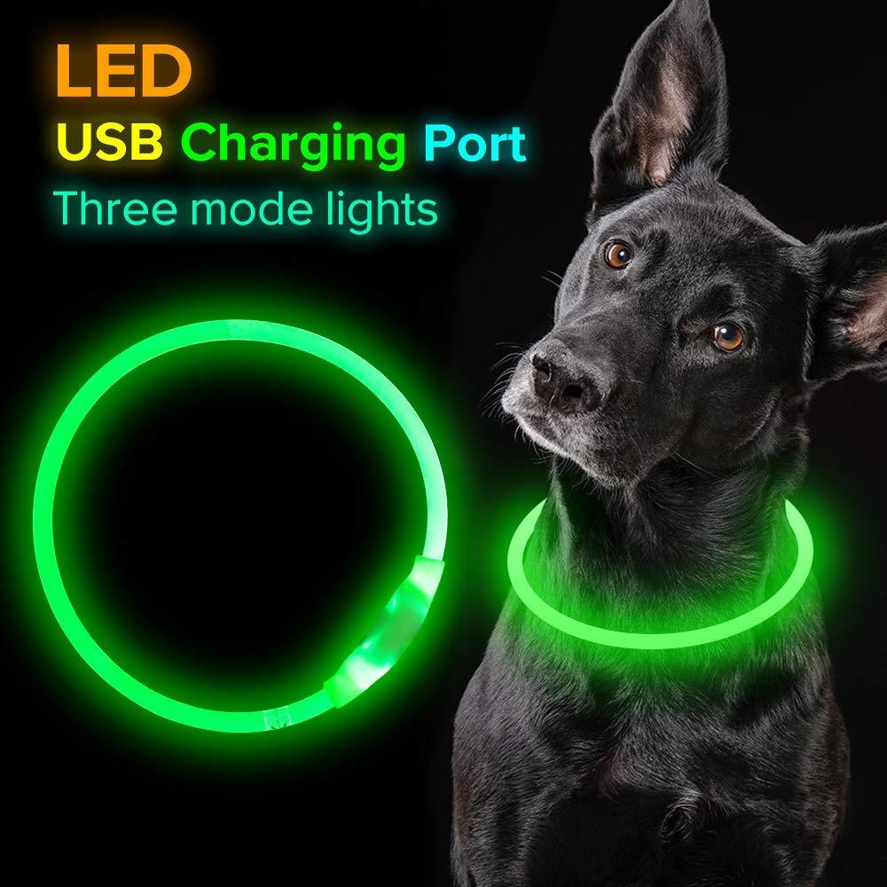 Pet Flashing Collar USB Rechargeable Glowing Necklace Safety Collar Light Up Collars For Night Walking Electric Dog Collar Neon - FurryFriendMark