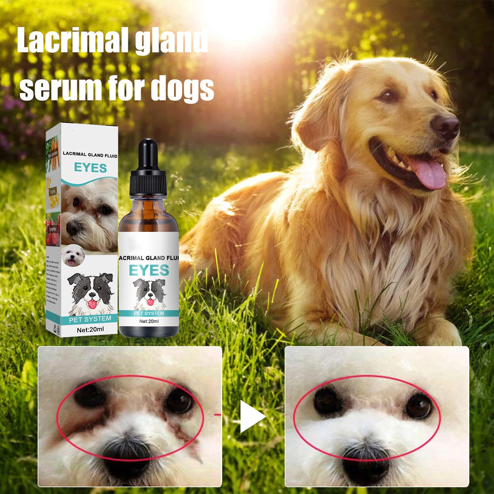 Pet External Eye Tear Stain SerumPoop Removal For Cats And Dogs