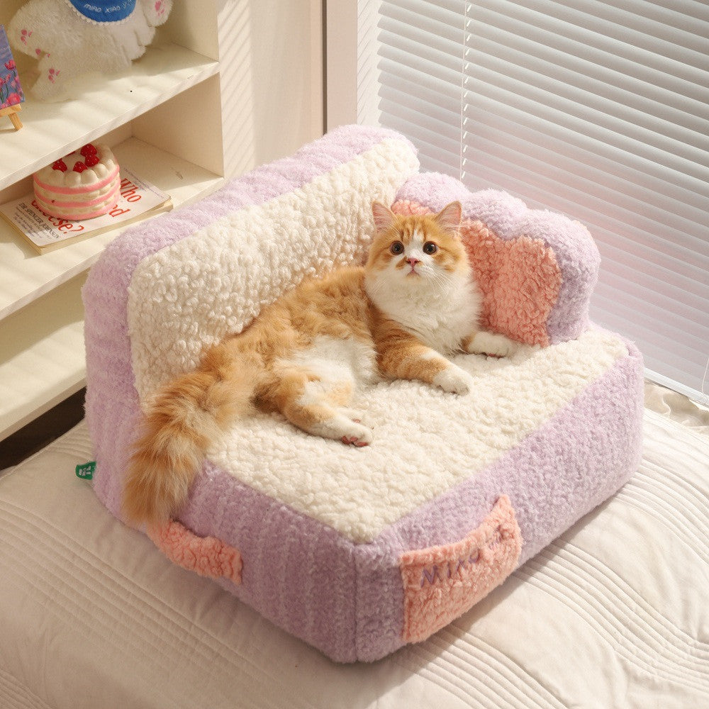 Winter Warm Removable Washable Pet Dog Cat bed