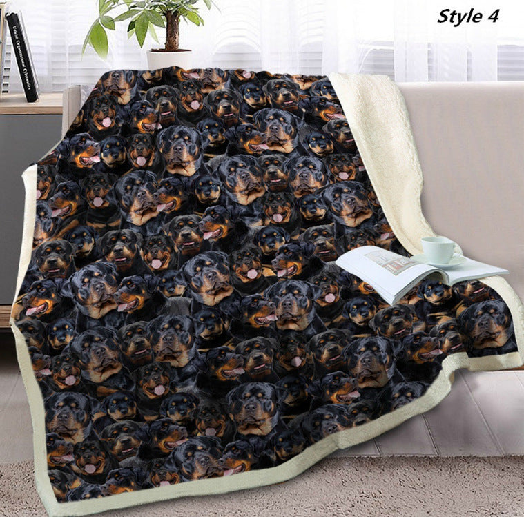 Printed Blanket Arctic Fleece Soft And Comfortable Single Cover Blanket Office