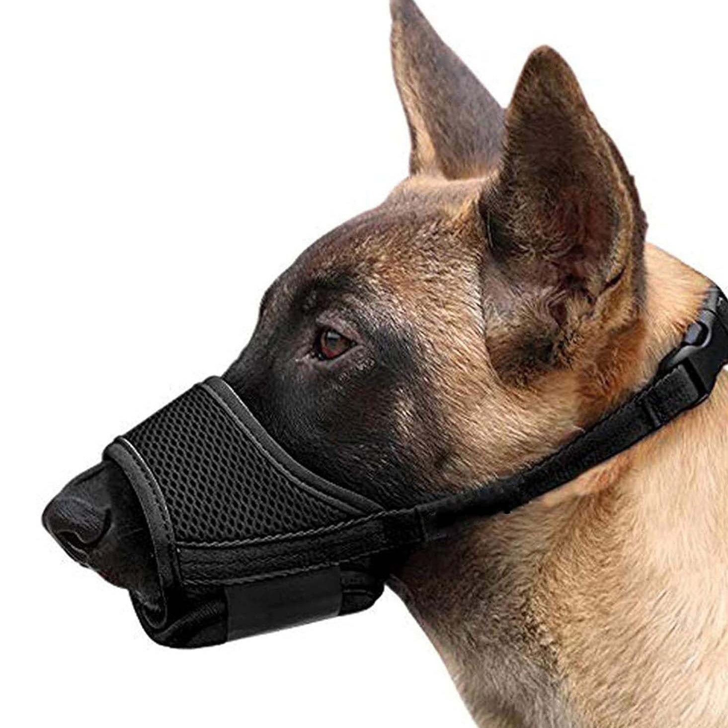 Dog Muzzle For Large Medium Small Dogs Mesh Muzzle For Dog To Prevent Biting Chewing Licking Eating Soft Dog Muzzle With Front Opening Design For Drinking Panting