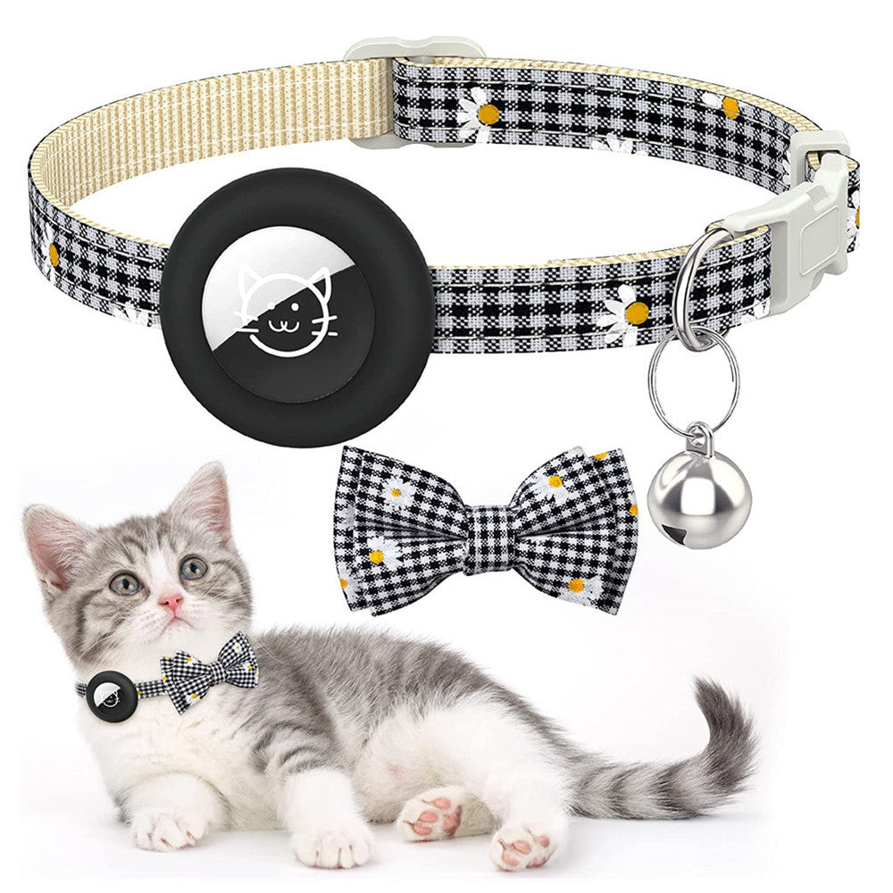 Plaid Printed Bowknot Young Dog Cat Collar