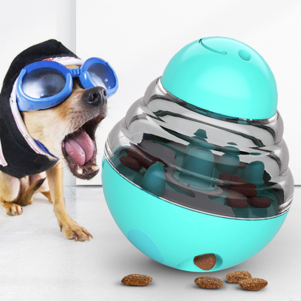 Leakage Food Feeder Tumbler Ball Balance Car Dog Toy