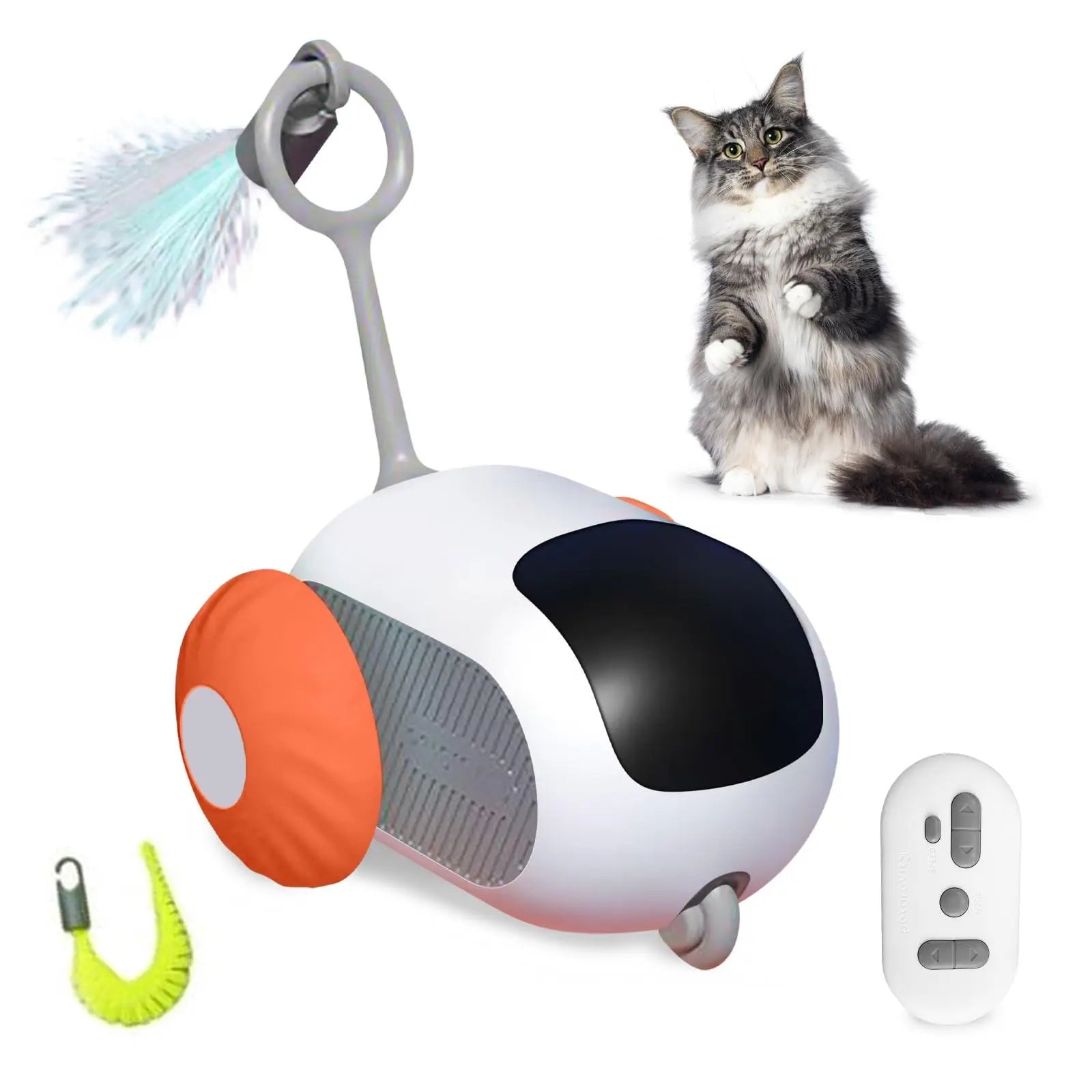 Smart Cat Toy 2 Modes Automatic Moving Remote Controlled Toy Car For Cats Dogs Interactive Playing Kitten Training Pet Supplies